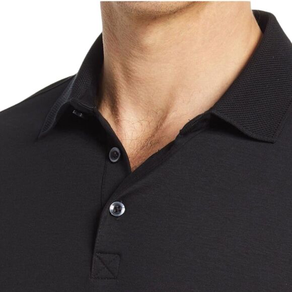 Robert Barakett Shirt Men Size Medium Black THE BARAKETT POLO - Picture 4 of 4
